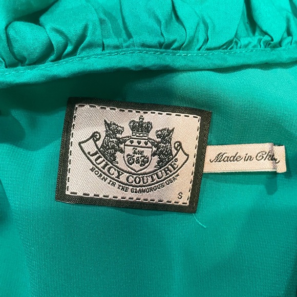 Juicy Couture ruffle collar green dress Size Small - Picture 10 of 16
